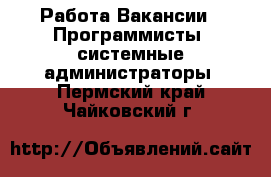 Работа Вакансии - Программисты, системные администраторы. Пермский край,Чайковский г.